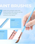 Nicpro 7pcs Face Paint Brush Set, Aesthetic Pastel Artist Paintbrushes for Body Face Painting, Acrylic Watercolor Oil Gouache, Professional Paint Brushes for Halloween Cosplay Party Makeup Kit