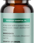 Pure Rosemary Essential Oil for Aromatherapy - Undiluted Rosemary Oil for Hair Skin and Nails - Essential Oil for Diffusers Plus Hair Oil for Enhanced Shine Cleansing and Dry Scalp Treatment
