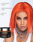 XMONDO Color Super Orange Depositing Mask & Semi-Permanent Orange Dye | Infused with Bond Booster Technology & Hyaluronic Acid for Nourishment, Revitalization & Repair, Vegan Formula, 8 Fl Oz 1-Pack