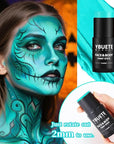 Teal Face Body Painting Stick, Professional Teal Full-coverage Cream Face Paint for Halloween SFX Avatar Corpse Bride Cosplay Makeup, Washable Eye Body Stick for Adult Costume Party