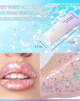 DAGEDA Light-Reactive to Pink Body Glitter Gel, Holographic Face Glitter Rave Party Accessories, Chunky Glitters for Hair Eyes Nails, Cosmetic Laser Powder Festival Sequins Paint Makeup