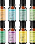 Pure Essential Oil Set for Diffuser - Aromatherapy Essential Oils for Diffusers for Home Travel and Self Care with High Grade Essential Oils for Hair Skin and Nails - Oil Diffuser Essential Oils Set