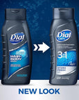 Dial Men 3in1 Body, Hair and Face Wash, Hydro Fresh, 16 fl oz, Pack of 6