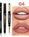 PHOERA Foundation Full Coverage,3Pcs Lip Liner and Lipstick peach+Lip SetA)