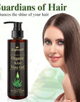 Aloe Vera Gel Infused with Tea Tree Oil for Skin Hydrating, Repair Skin, Organic Aloe Vera Gel Extract from Fresh Pure Aloe Vera for Sunburn Relief, Hair, Razor- 6.76 Fl Oz