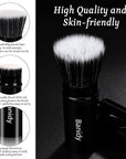 Foundation Makeup Brush Flat Top Kabuki Face Blush Liquid Powder Foundation Brush Retractable Travel Brush for Blending Liquid, Cream or Flawless Powder Cosmetics