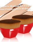 Foundation Brush, Daubigny Perfect Makeup Brush for Face Blush Liquid Powder Foundation Brush for Blending Liquid, Cream or Flawless Powder Cosmetics with Protective Case (Red)
