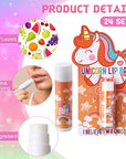 24 Sets Unicorn Party Favors Lip