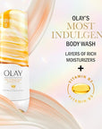 Olay Body Wash for Women, Indulgent Moisture, 24hr Moisturizing & Nourishing Formula, Infused with Vitamin B3 Complex, Luxurious Fragrances, Mango Butter & Vanilla Orchid Scent, 20 fl oz