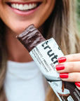 Truth Bar Prebiotic & Probiotic Keto Snack Vegan Bars with Omega-3's - Synbiotic High Fiber Snacks - Low Sugar, Kosher, Gluten Free - Dark Chocolate Coconut (Pack of 12)
