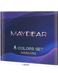 Maydear Waterproof Colored Mascara Set – Long-Lasting, Cruelty-Free, Vegan Eye Makeup for Women (6 Colors)