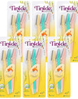 Tinkle Dermaplaning Tool 18ct, Dermaplane Razor for Women, Safe and Easy Peach Fuzz Remover, Eyebrow Trimmer with Protective Cover (6 Packs of 3)