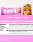 MOSH Cookie Dough Crunch Keto Protein Bars, High Fiber, Low Carb, Gluten Free, High Protein, Brain Healthy Snack, 12 Count
