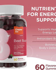 Zahler Beet Root Gummies with Cherry Fruit Extract - 500mg Beet Gummies for Adults - Dark Cherry Flavor - Supports Blood & Nitric Oxide Flow - Vegetarian Kosher Non GMO Beetroot Gummies - 60 Count