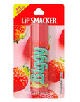 Lip Smacker Biggy Lip Balm, Nostalgic Flavor, Ultra-Moisturizing & Hydrating, Clear Glossy Finish, Fun & Collectible Gift for All Ages - Strawberry