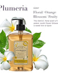 A LA MAISON French Liquid Hand Soap, Plumeria - Natural Hand Wash Made with Essential Oils - Biodegradable, Plant-Based, Vegan, Cruelty-Free, Alcohol & Paraben Free (16.9 oz, 2 Pack)