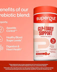 Supergut GLP1 Daily Support, Blood Orange - High Fiber GLP-1 Supplement Powder for Women & Men - Sugar-Free Drink Mix for Gut Health & Digestive Support (18 Servings)