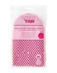 Skinny Tan Pink Velvet Tanning Mitt - Velvety Soft Luxe Texture - Waterproof Lining to Keep Hands Stain Free - Smooth for Flawless Finish - Long-Lasting and Machine Washable - 1 pc Applicator
