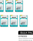 REACH Cool Mint Dental Floss, Fresh Mint, Plaque Remover for Teeth, Shred Resistant, Waxed, Easy on Gums & Teeth, Fresh Breath, Oral Care, PFAS Free, for Adults & Kids, 6 Pack, 55 yd