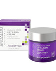 Andalou Naturals Hyaluronic Dmae Lift Firm Skin Cream, Face Moisturizer with Anti Aging Antioxidants, Hydrating, Helps Reduce Fine Lines and Wrinkles, 1.7 Ounce