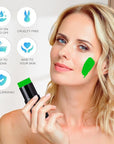 Go Ho Amazon Green Face Paint Stick,Water Based Washable Face Paint Makeup Stick,Non-toxic Full-coverage Cream Body Paint for Adults Children Halloween Cosplay SFX Hulk Gamora Makeup