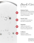 Advanced Clinicals Dark Circle Caffeine Under Eye Serum For Face With Hyaluronic Acid Moisturizer + Peptides | Brightening Vitamin C Serum Helps Improve Look Of Puffy Eye & Fine Lines, 1.75 Fl Oz