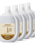 Method Premium Foaming Hand Wash Refill, Ylang Ylang + Hyacinth, Recyclable Bottles, Biodegradable Formula, 28 fl oz (Pack of 4)