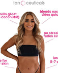 Tanceuticals CC Self Tanning Body Mousse - Self Tanner in Ultra Dark Shade - Healthy Ingredients and Fresh Coconut Scent Give Instant, Long-Lasting Sunless Tan - 6.7 oz