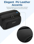 BAGSMART Toiletry Bag for Men, Wide Opening Travel Bag for Toiletries, Dopp Kit Water Resistant Shaving Hygiene Bag for Bathroom Shower, Toiletries Accessories,Travel Essentials-Black