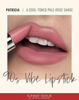 Runway Rogue 90s Vibe Lipstick, Moisturizing Matte Pale-Rose Lipstick, ‘Patricia’