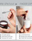 P 200pcs PANA Cosmetic Make Up Disposable Plastic 2.5" Spatulas Skin Care Facial Cream Mask Spatula (GRAY-200 Pieces in a Box)