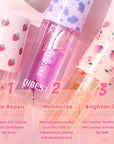 Fruit-Flavored Plumping Lip Oil Set 4 Packs Moisturizing Lip Glow Oil Long Lasting Nourishing Lip Gloss Set No-Sticky Gloss Lip Balm Lip Care