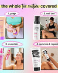 B.TAN Pre-Shower Self Tanner Mousse, 9 min, 1 Hour, Vegan, Cruelty Free, 6.7 Fl Oz