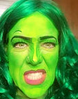 Go Ho Light Green Face Body Paint Stick,Water Based Washable Green Face Paint Stick,Non-toxic Full-coverage Cream Body Paint for Halloween Cosplay SFX Makeup,St Patricks Day Accessories