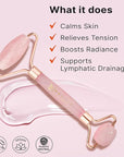 Rose Quartz Face Roller - Relaxation Gifts for Women, Skin Care Tools for Fine Lines and Wrinkles, Teenage Girl Gifts, Beauty Gift Ideas, Face Massager Tools, Facial Tool, Self Care Gift for Women
