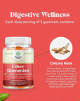 Tasty Prebiotic Fiber Gummies for Adults - High Fiber Supplement Gummies Vitamins for Adults with Prebiotic Soluble Chicory Root for Immunity and Digestive Support - Non GMO Vegan Halal 30 Count