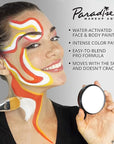 Mehron Makeup Paradise Makeup AQ Pro Size | Stage & Screen Performance, Face & Body Painting, Beauty, Cosplay, and Halloween | Water Activated Face Paint, Body Paint 1.4 oz (40 g) - Felou