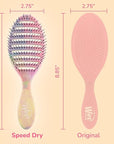 Wet Brush Speed Dry Hair Brush - Stripes (Color Wash) - Vented Design and Ultra Soft HeatFlex Bristles Are Blow Dry Safe With Ergonomic Handle Manages Tangle and Uncontrollable Hair - Pain-Free