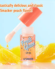 Lip Smacker Fruit Glaze Lip Oil, Ultra-Hydrating & Moisturizing with High-Shine Finish, Plush Applicator for Effortless Glide, Delicious Non-Sticky Flavor - Peach