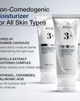 ANUA 3 Ceramide Panthenol Moisture Barrier Cream, Hydrating Face Moisturizer for Normal Skin, Panthenol, Ceramide, Centella for Skin Barrier Non Comedogenic, Korean Skincare (100ml/ 3.38 fl. oz.)