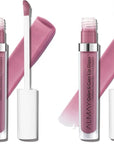 Almay Color & Care Hydrating Lip Gloss, Soft Natural Hues, Prebiotic Complex, Hyaluronic Filling-Sphere Technology, 600 Lunar Blush, 0.1 Fl Oz (Pack of 2)