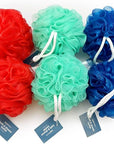 Amazon Basics Bath and Shower Loofah, Multicolor, Pack of 6