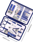 Nail Clippers Set - 19 Piece Manicure & Pedicure Kit, Stainless Steel Fingernail & Toenail Tools with Luxurious Travel Case for Men & Women