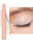 Oulac Milky White Eyeshadow Pencil – Twist-Up Waterproof Crayon, Subtle Shimmer Finish, Vegan & Cruelty-Free, 1.25g, WM04 Heaven's Dance