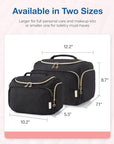 BAGSMART Travel Toiletry Bag, Large Wide-open Travel Bag for Toiletries, Makeup Cosmetic Travel Bag with Handle