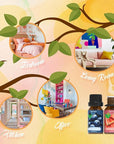 Fruit Essential Oils Set, Fragrance Oil Set for Diffuser, Scent Diffuser Oil for Candle Making- Pineapple, Sweet Orange, Grape, Green Apple, Blueberry, Watermelon