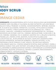 Seaweed Bath Co. Detox Body Scrub, Orange Cedar Scent, 6 Ounce, Sustainably Harvested Seaweed, French Sea Clay, Coffee Extract