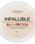 L'Oreal Paris Infallible Blur-fection Longwear Loose Setting Powder, Blurring Face Powder With Up to 24HRs of Wear, Translucent Light, 1 Kit