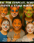 BOBISUKA Orange Face & Body Paint Stick Water-Based Washable Face Paint Makeup Stick for Halloween Pumpkin, Skeletons, Skull, Fox, Tiger, Cosplay, SFX, Sports Eye Black & Costume Party
