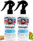 SoCozy 2-in-1 Detangler & Leave In Conditioner Spray (8 Fl Oz, Pack Of 2) - Hair Detangler & Conditioner for Kids with Keratin, Soy Protein & Kiwi Extract